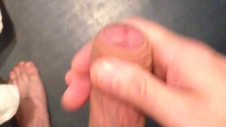 Pop out my Hard Cock and Masturbate until I spray a Big Cumshot