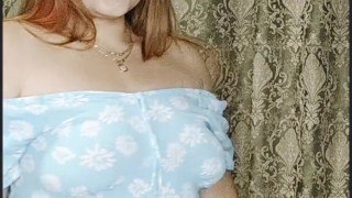 Pretty girl in a pretty blue dress