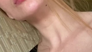 Pretty girl shows her tits.