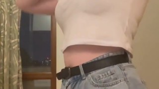 Sexy college girl with big tits.