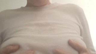 Creamy white Girl Bounces natural Big tittles