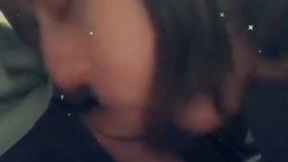 Wife gives delivery guy a blowjob