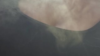 Quick hit during public walk