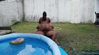 Unfaithful wife fucks her neighbor while her husband works