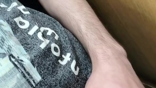 Teen jerking off in bathroom while no one sees