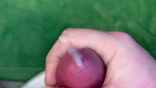 Jerk Off & Cum b4 Shower w/ Super Tight Cock Ring