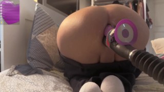 Sissy with diido machine