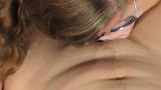 Stepmom sucks my dick till i cum down her throat. She swallowed everything.