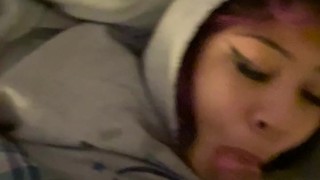 Gray Hoodie On While I Suck My Boyfriends HUGE Cock :3