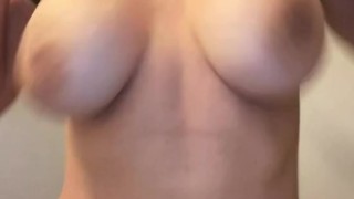 Crop top is too tight for my huge tits