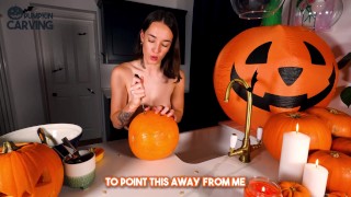 TOPLESS PUMPKIN CARVING