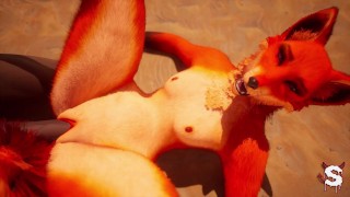 Little furry slut gets fucked in her ass and pussy to end up with cum on her face in Wild Life Sex