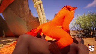 Little furry slut gets fucked in her ass and pussy to end up with cum on her face in Wild Life Sex