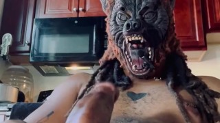 WEREWOLF GROWLING WHILE MASTURBATING!!