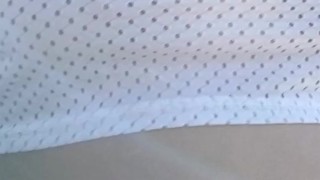 Walking in public park with see through shirt and flashing my big tits