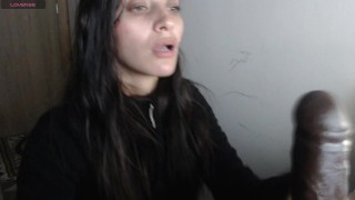 JOI sucking deep monster black cock BBC