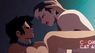 Two jock buddies frotting each other until they cum together