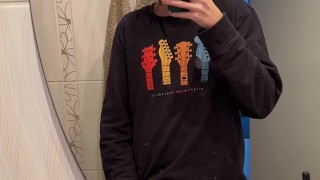 Massaging my big twink dick