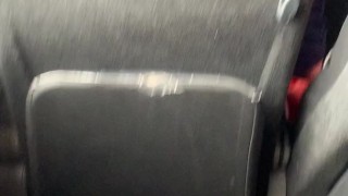 Thick cock showing off inside the travel bus