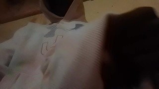 Massaging my Huge nice dick alone in the house