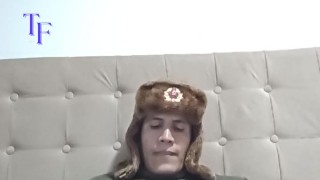 After finishing online classes, I can't hold back and decide to masturbate on the webcam massaging m