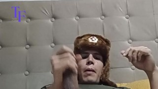 After finishing online classes, I can't hold back and decide to masturbate on the webcam massaging m