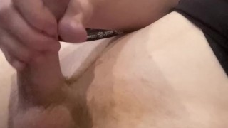 Big Dick gym rat jerks off on couch