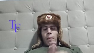 I show my virtual classmate how my huge brunette cock shoots a lot of milk while I masturbate