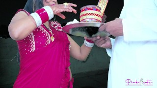 2024 Karwa Chauth- Desi young Indian Dirty wife Ravinadesi had blowjob in front of Moon