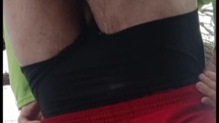 Outside showing my ass.