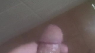 Rubbing my cock in the shower