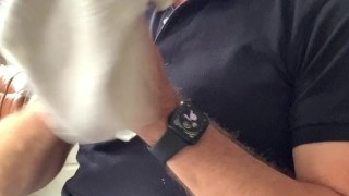 Quick afternoon jerk-off and eating my cum. I was so horny I didn't have time to undress.