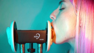 ASMR Close Up Ear Licking 3Dio by Elsa