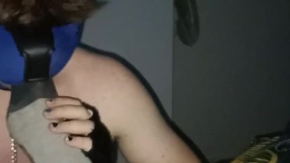 pup Stormy cleans master's dirty socks