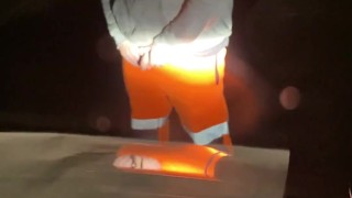 Piss stop in the van