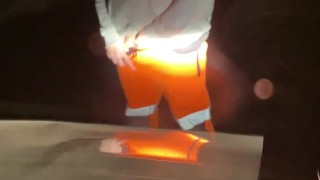 Piss stop in the van