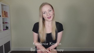 Ballbusting therapy with hot blonde doctor
