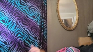 Redheaded ginger hottie sucks her toy, then fucks her ass going deep anal