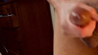 Hot loud moaning ropes of cum fly out if his BWC