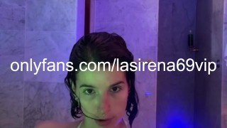 Giving My 10 Inch Dildo A Sloppy Blowjob While In The Shower