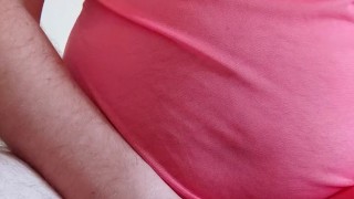 Caught pleasuring himself with his hand in women's underwear