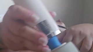 Pussy popping orgasm on wand