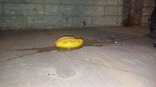 Lemon Crush in Slow Motion Under Dirty Boot 👣👣