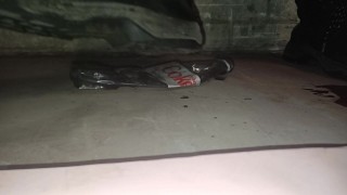 Banana Walkover Crush, flattened under my dirty size 11 boots 😁👣