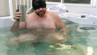 Creamy Cumshot Of Flavour For My Morning Coffee While Naked & Alone Masturbating In My Hot Tub
