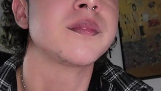 FtM Sloppy Blowjob Sucking with Fangs!