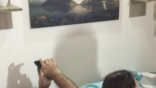 I ride my neighbor's cock at his wife's house