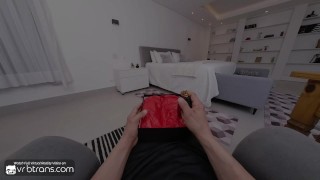 VRB Trans: Beautiful Brazilian T-Girl Is Happy to Suck Your Hard Dick and Fuck Doggystyle | HD Porn