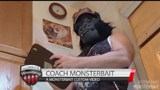 Gorilla grunts, strips and huffs a she fantasizes abotu wrestlers (preview)