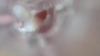 REAL AMATEUR CUMS IN TOY PUSSY | INSIDE POV CLIP